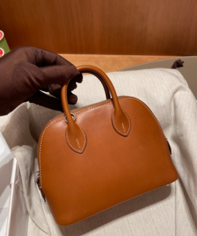 에르메스 미니 볼리드18 골드브라운 은장